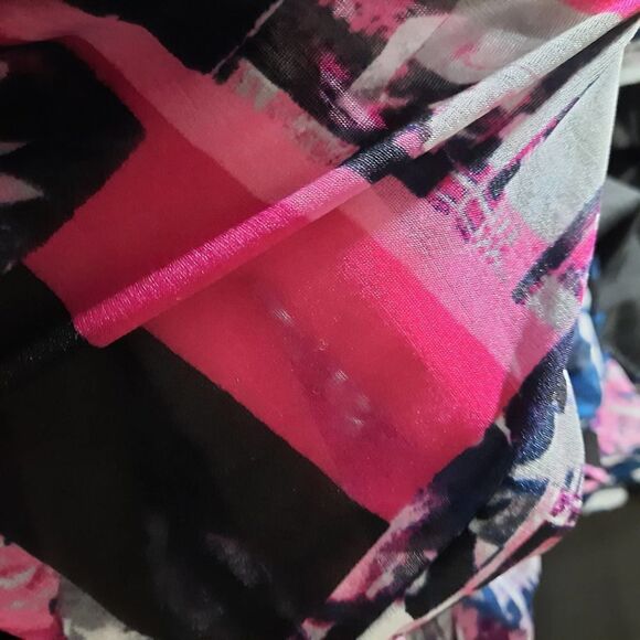 Style & Co Pink Abstract Print 3/4 Sleeve Blouse Top Plus Size 2X - Picture 9 of 9